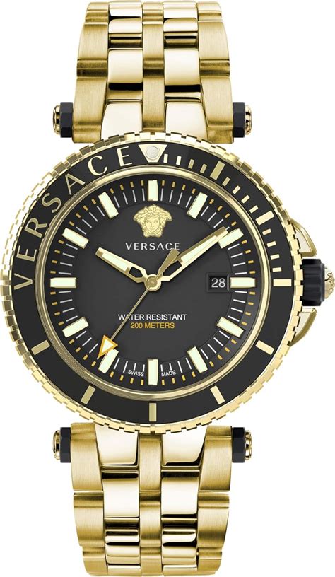 versace herrenuhr veak 00618 v-race goldfarben edelstahl datum